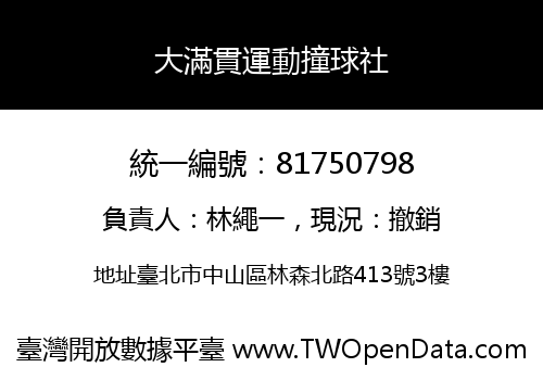 大滿貫運動撞球社