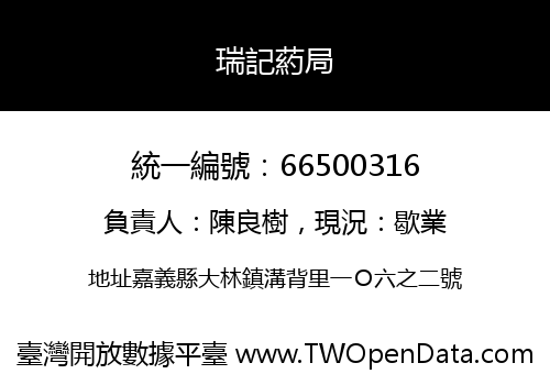 瑞記葯局