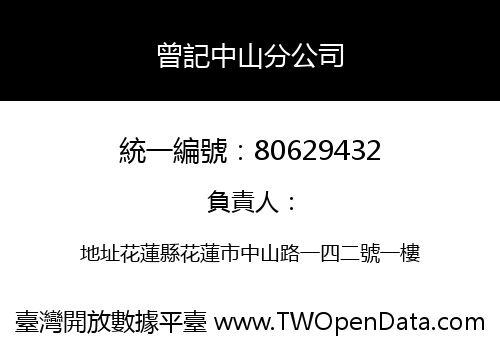 曾記中山分公司