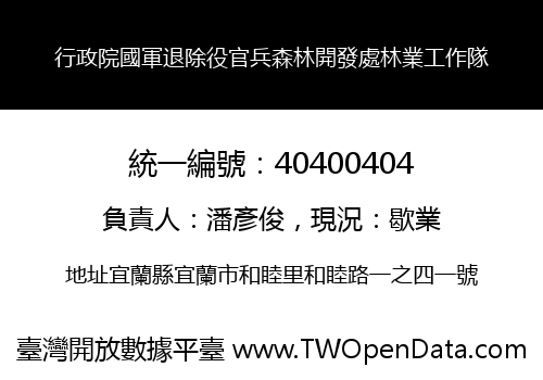 行政院國軍退除役官兵森林開發處林業工作隊