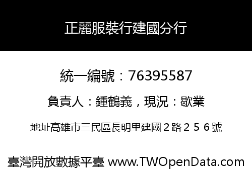 正麗服裝行建國分行