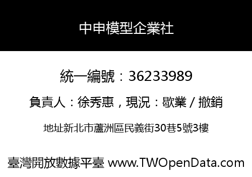 中申模型企業社