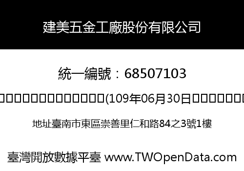 建美五金工廠股份有限公司