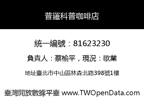 普羅科普咖啡店