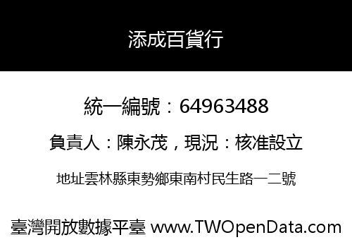 添成百貨行
