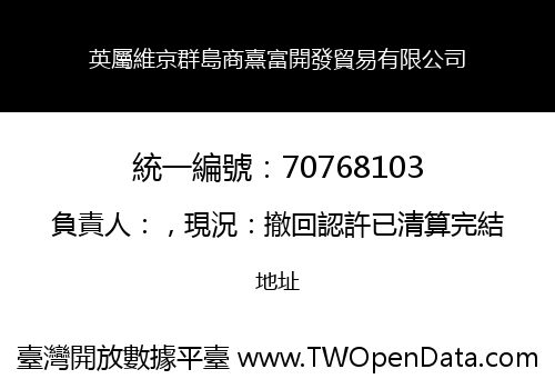 英屬維京群島商熹富開發貿易有限公司