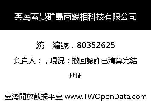 英屬蓋曼群島商銳相科技有限公司