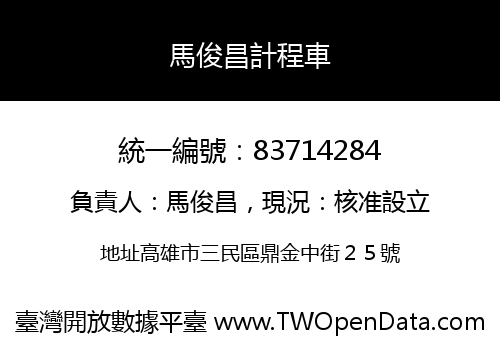 馬俊昌計程車