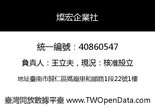 燦宏企業社