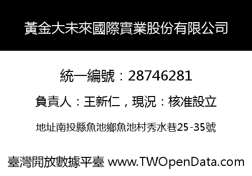 黃金大未來國際實業股份有限公司