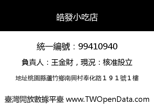 皓發小吃店