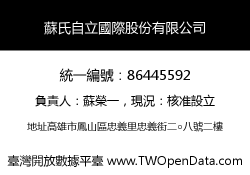 蘇氏自立國際股份有限公司