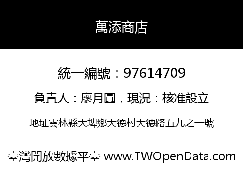 萬添商店