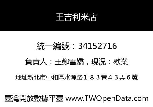王吉利米店