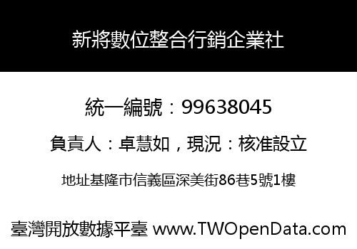 新將數位整合行銷企業社