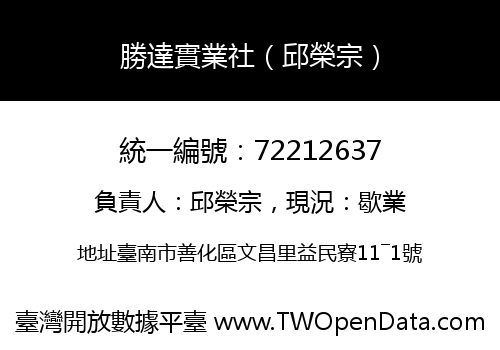 勝達實業社（邱榮宗）