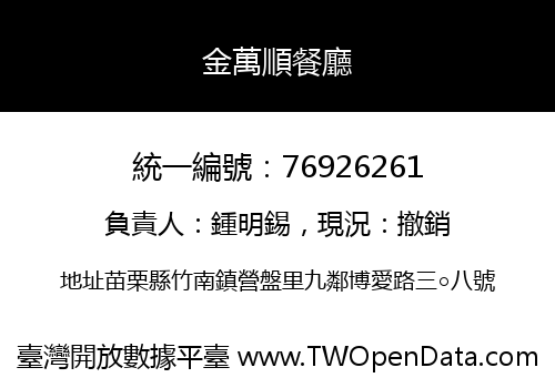 金萬順餐廳
