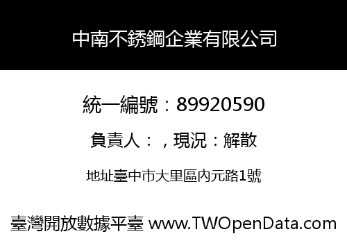 中南不銹鋼企業有限公司