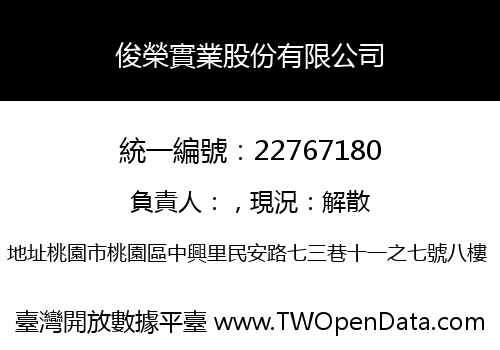 俊榮實業股份有限公司