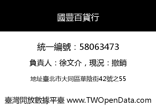 國豐百貨行