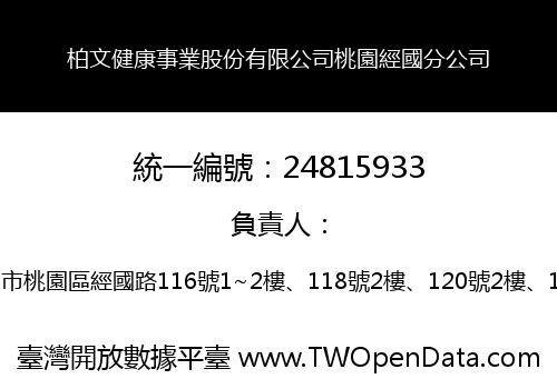柏文健康事業股份有限公司桃園經國分公司