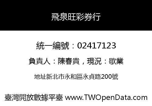 飛泉旺彩券行