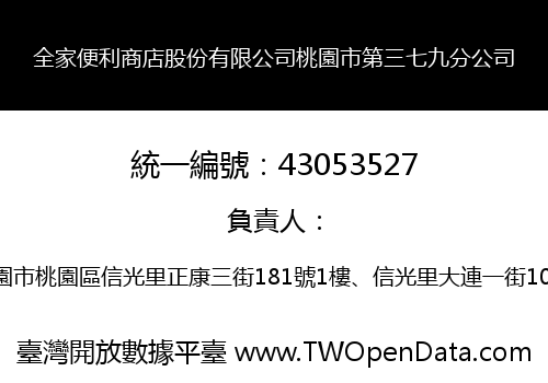 全家便利商店股份有限公司桃園市第三七九分公司