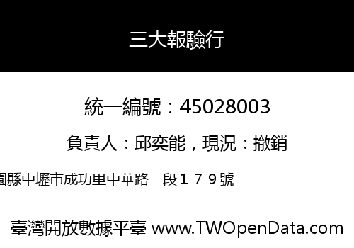 三大報驗行
