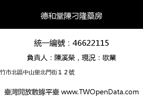 德和堂陳刁隆藥房