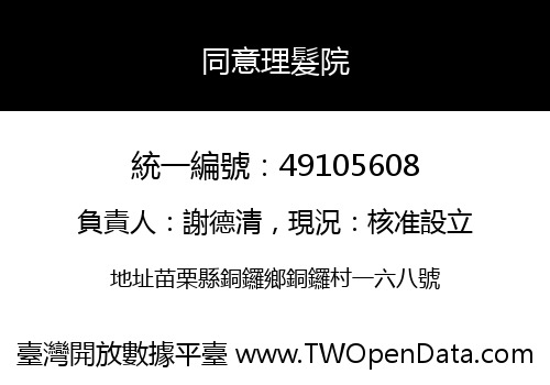 同意理髮院