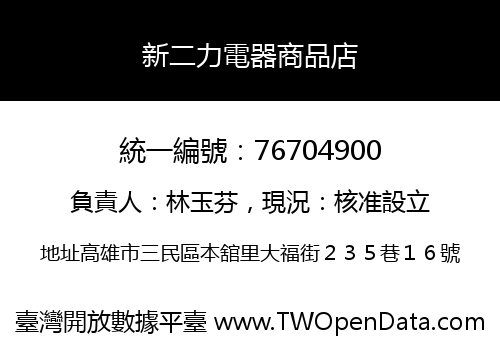 新二力電器商品店