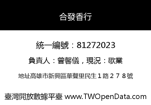 合發香行