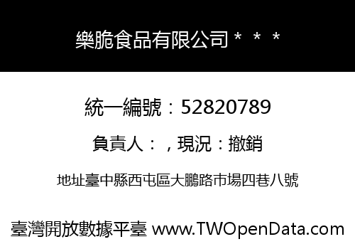 樂脆食品有限公司＊＊＊