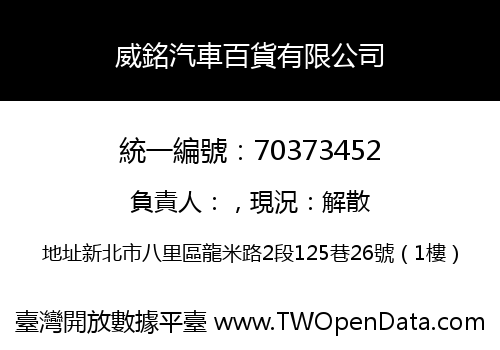 威銘汽車百貨有限公司