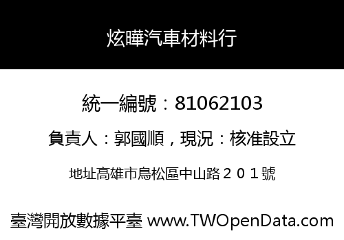 炫曄汽車材料行