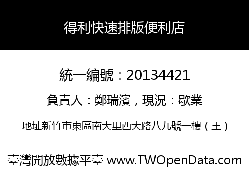 得利快速排版便利店