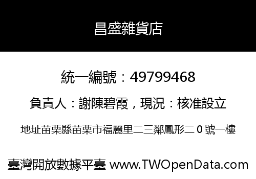 昌盛雜貨店