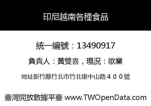 印尼越南各種食品