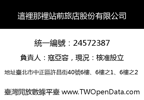 這裡那裡站前旅店股份有限公司