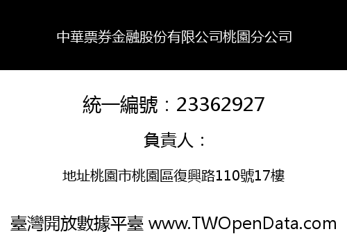 中華票券金融股份有限公司桃園分公司