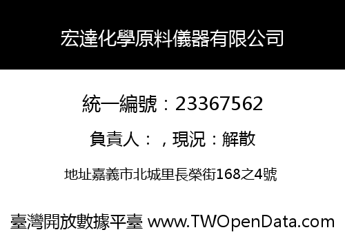 宏達化學原料儀器有限公司