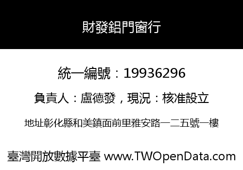 財發鋁門窗行