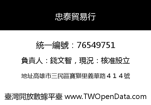 忠泰貿易行