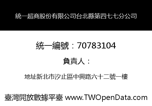 統一超商股份有限公司台北縣第四七七分公司