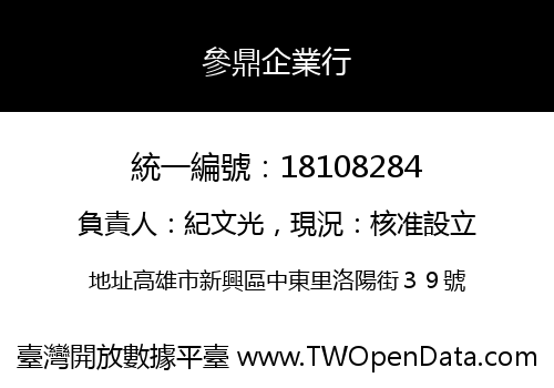 參鼎企業行
