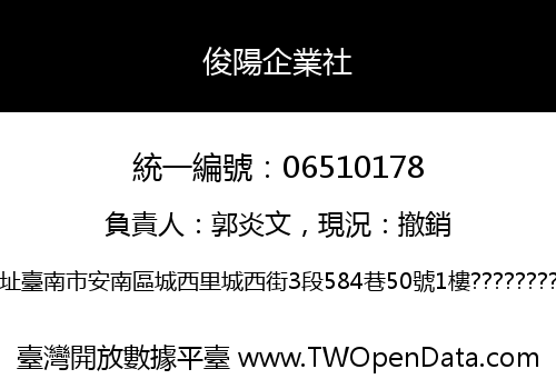 俊陽企業社