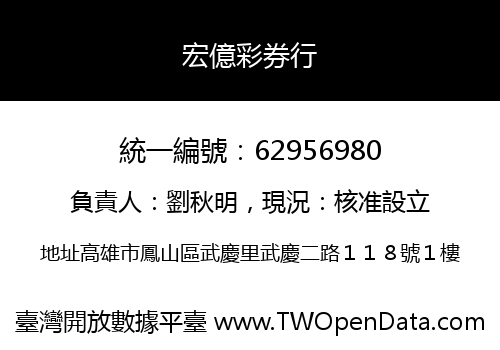 宏億彩券行