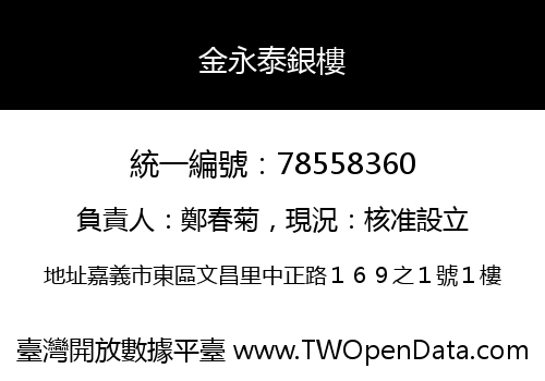 金永泰銀樓