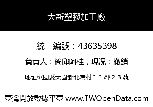 大新塑膠加工廠