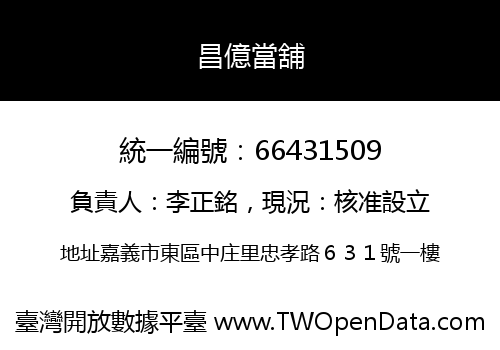 昌億當舖